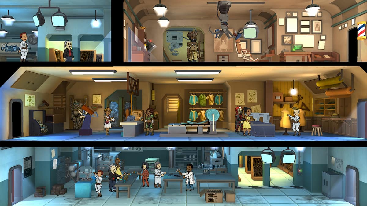 Дизайн хранилища игрока в Fallout Shelter