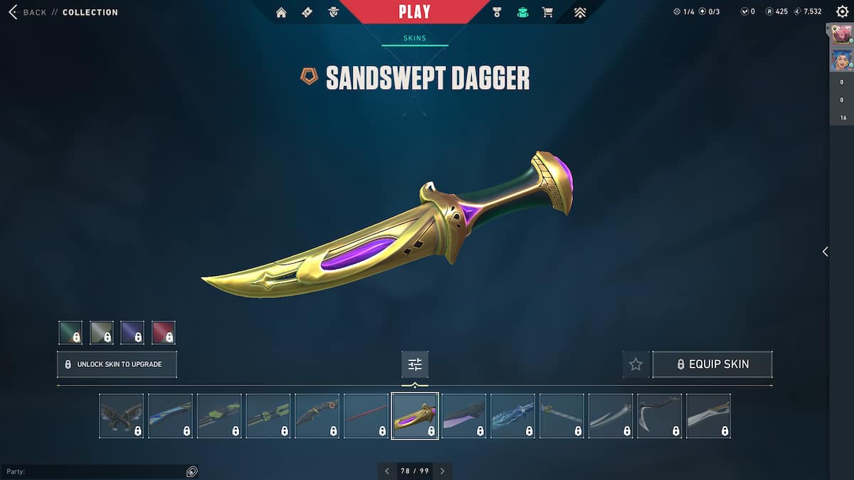 Sandswept Dagger — Боевой пропуск Valorant