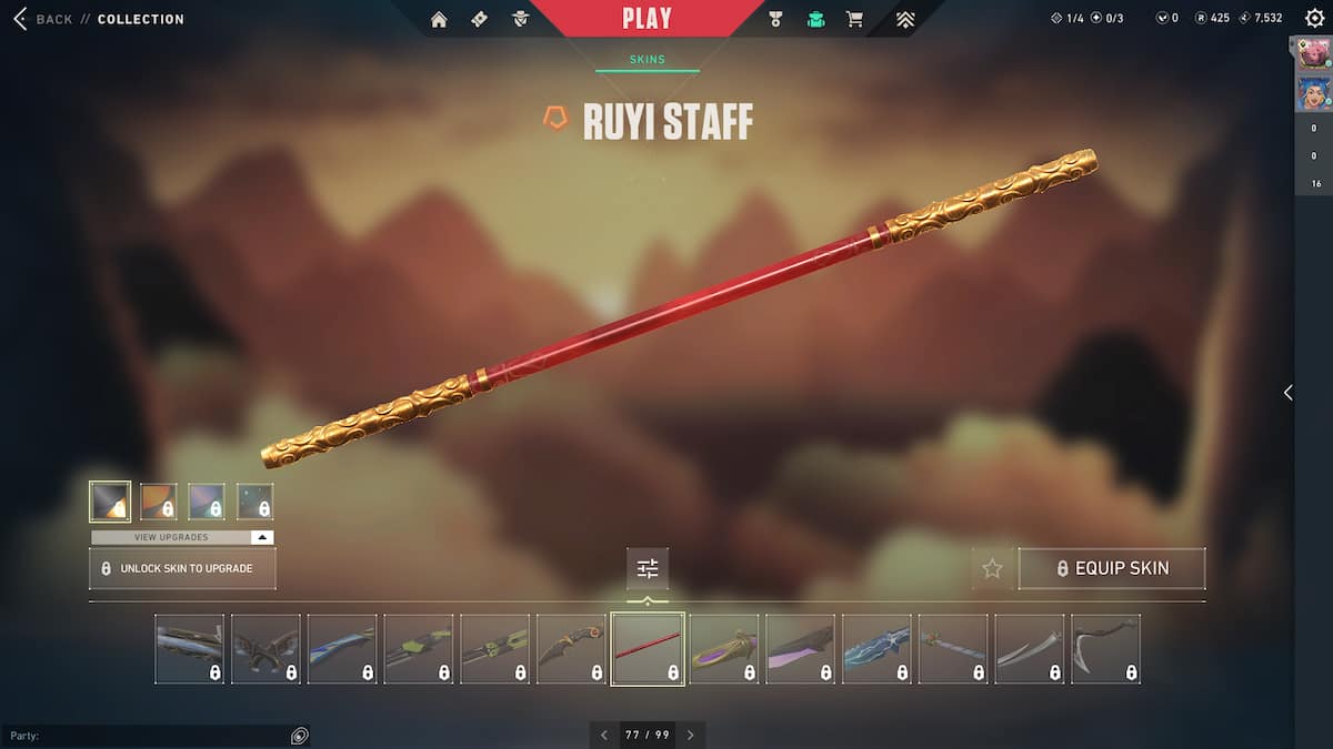 Кожа Valorant-Ruyi-Staff-ближнего боя